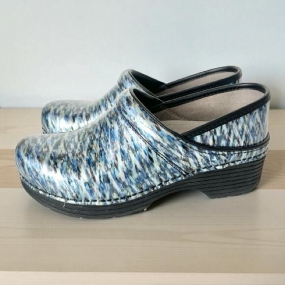 Dansko LT professional Clogs 36 US 6 Patent Blue Waves - Picture 2 of 12